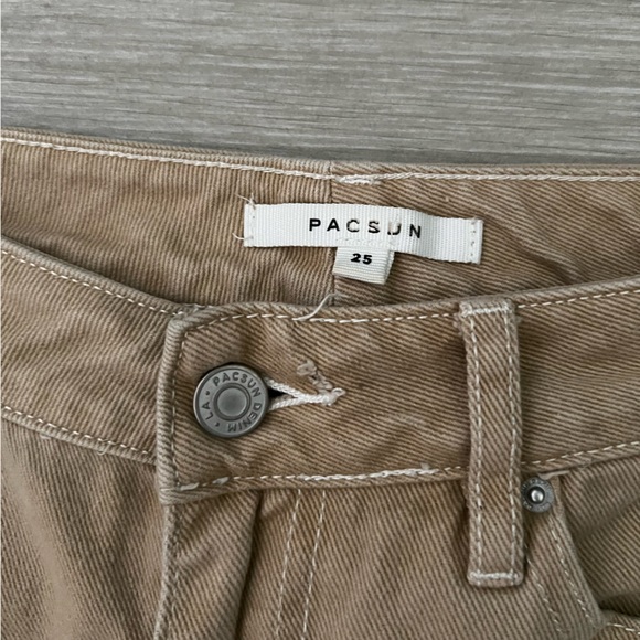 Pacsun Khaki Straight Leg Jeans 100% Cotton size 25 - Picture 3 of 6